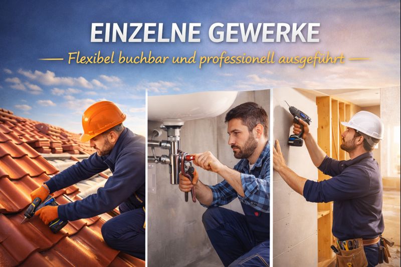 Flexibel buchbare Handwerksleistungen - genau dort, wo Sie die Unterstützung benötigen